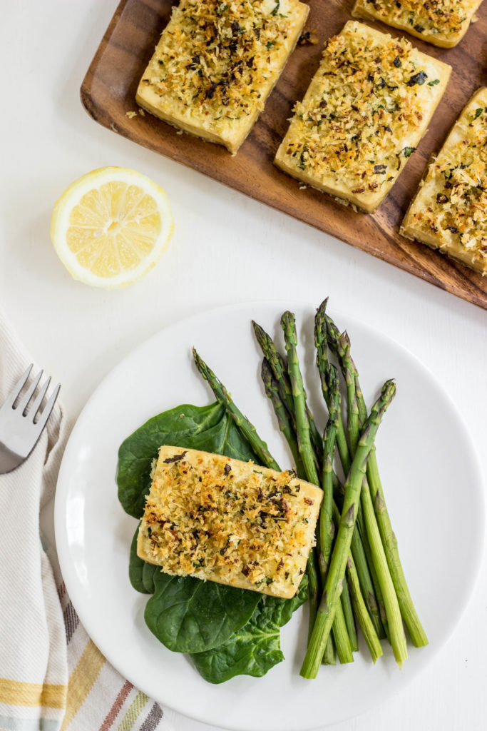 Baked Lemon & Herb Crusted Tofu