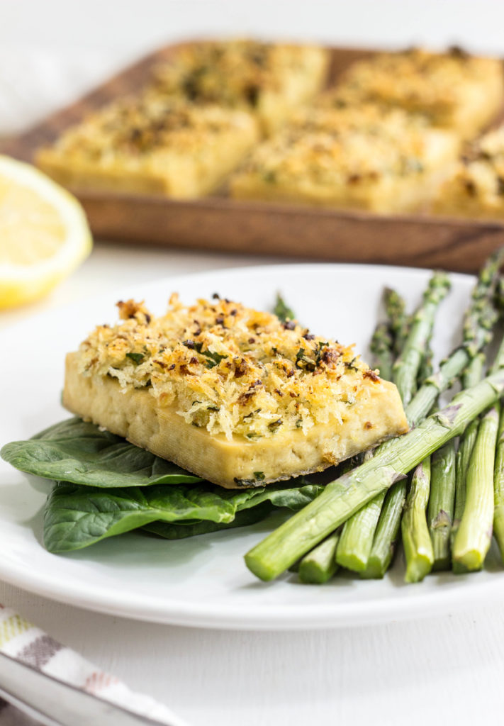 Baked Lemon & Herb Crusted Tofu