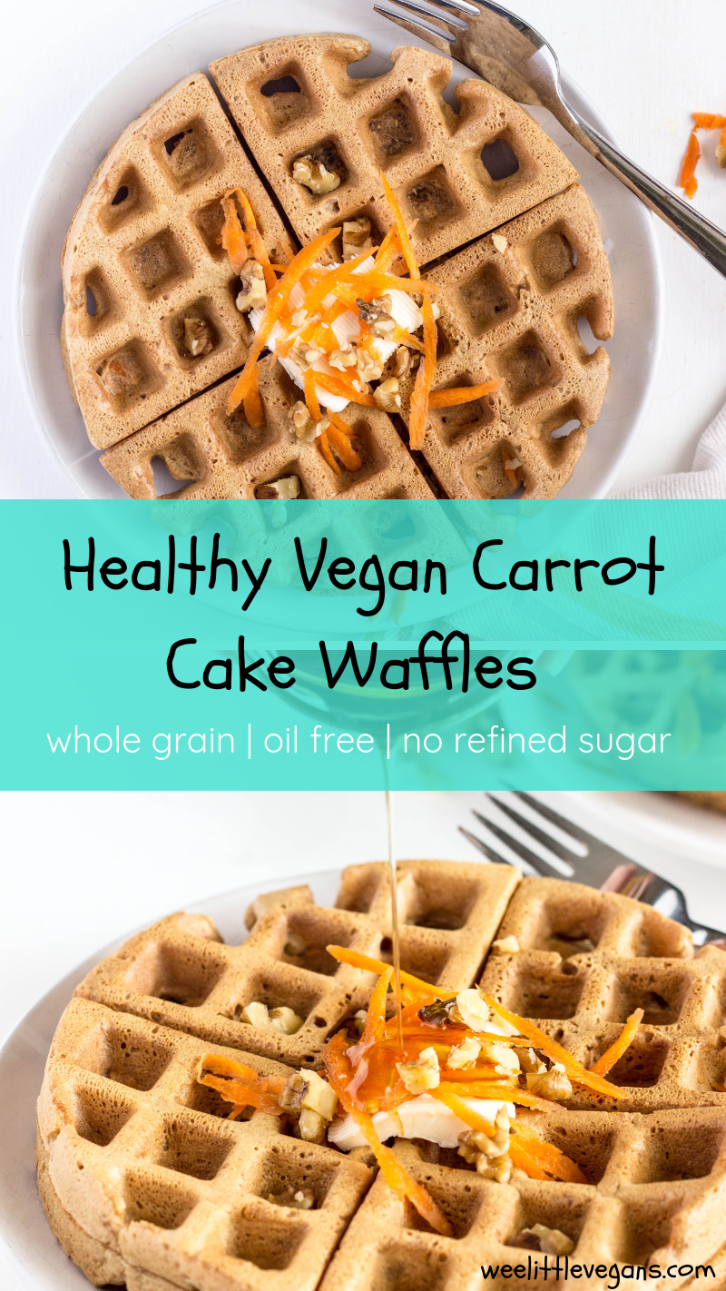 Healthy Vegan Carrot Cake Waffles