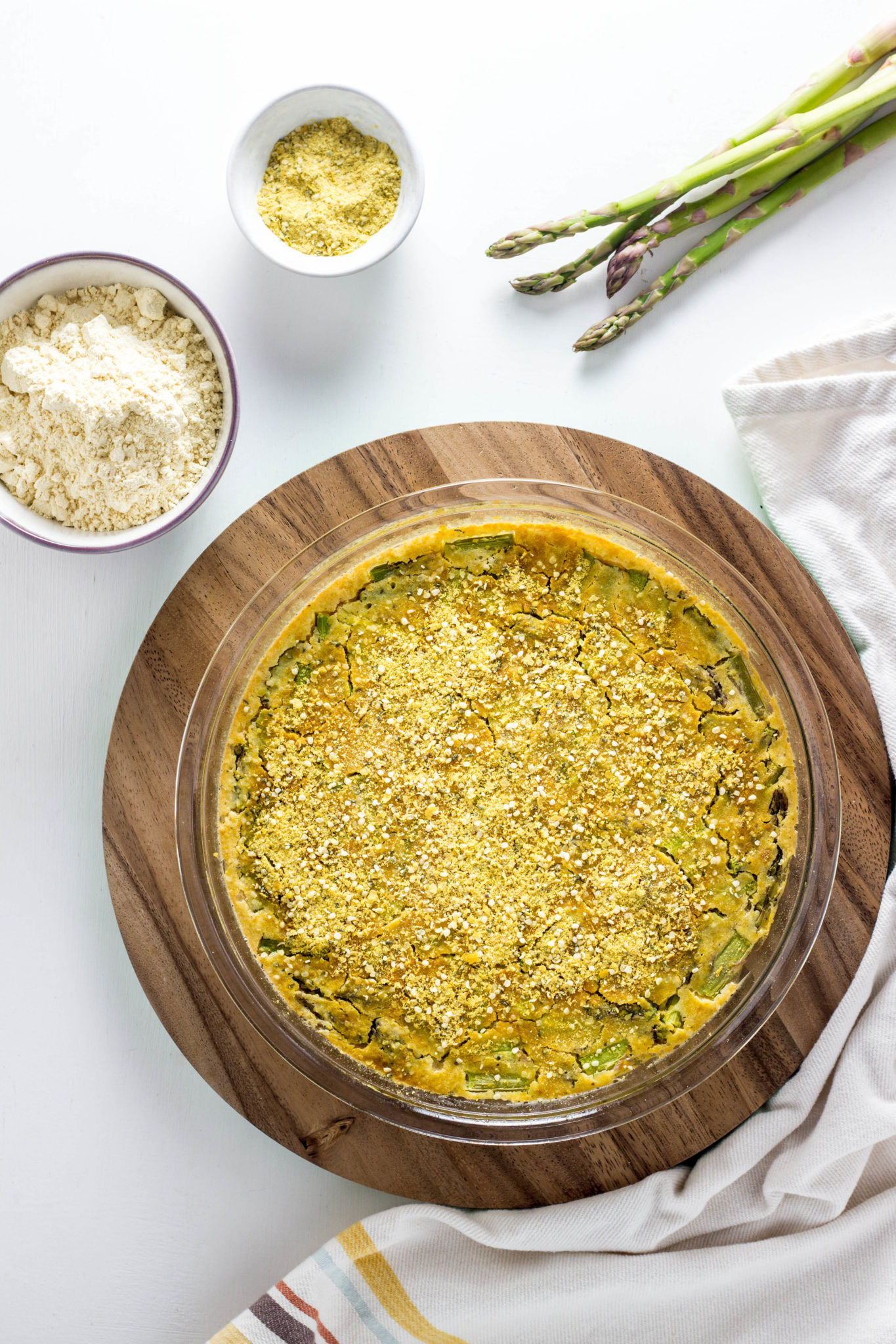 Vegan Asparagus Quiche- Crustless