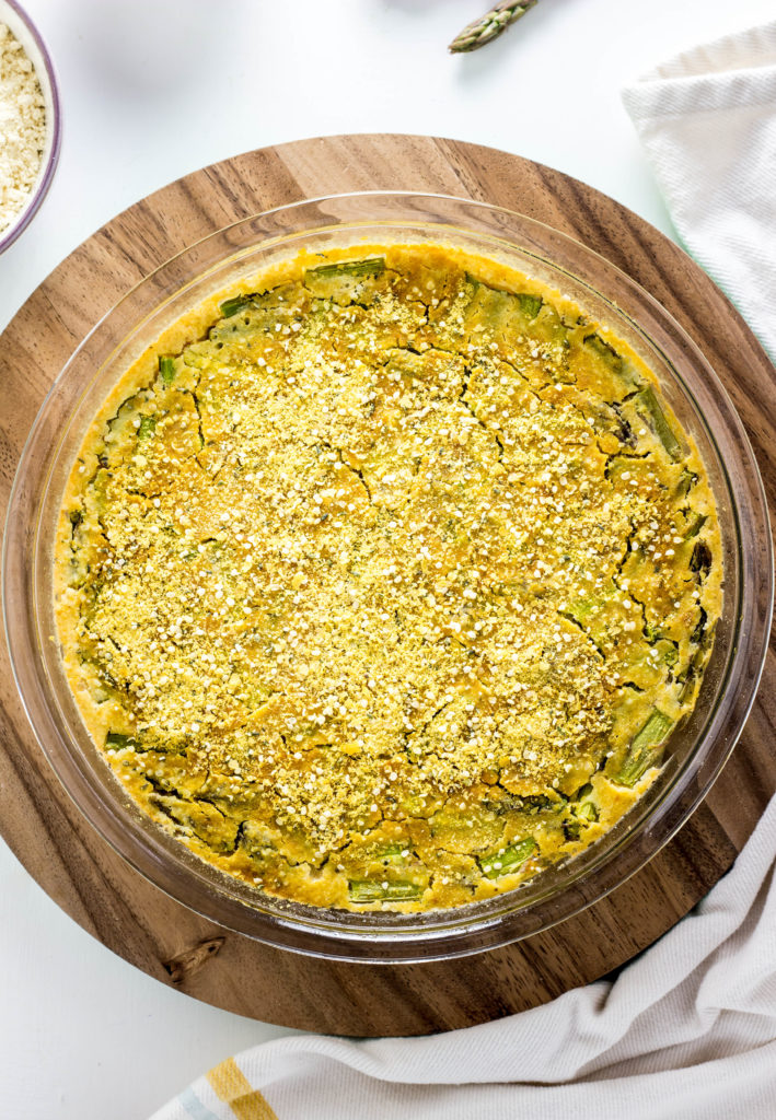 Vegan Asparagus Quiche - Crustless