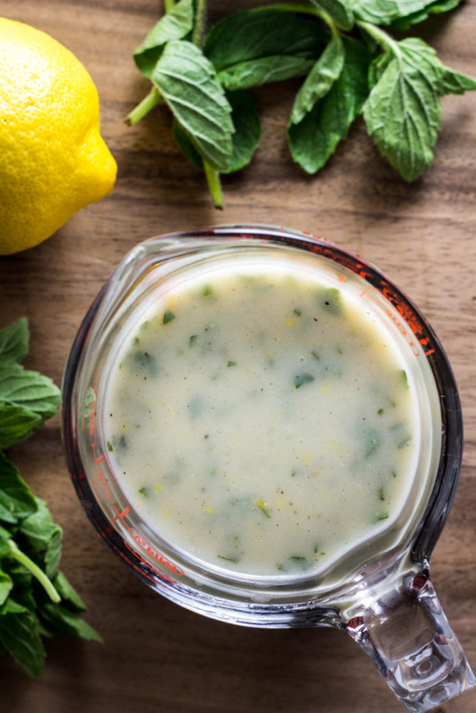 Creamy Lemony Mint Dressing – Wee Little Vegans