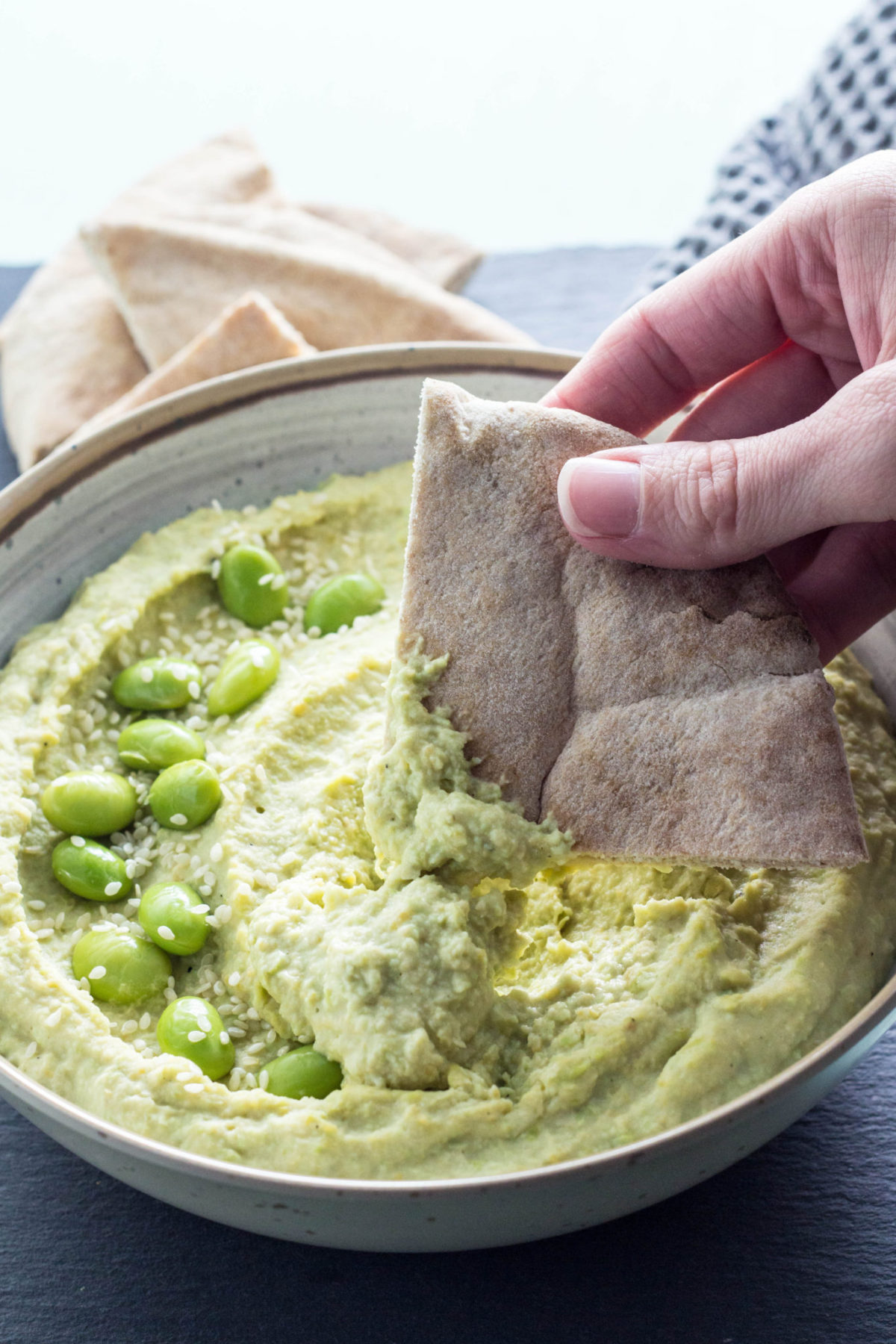 Easy Vegan Edamame Hummus 