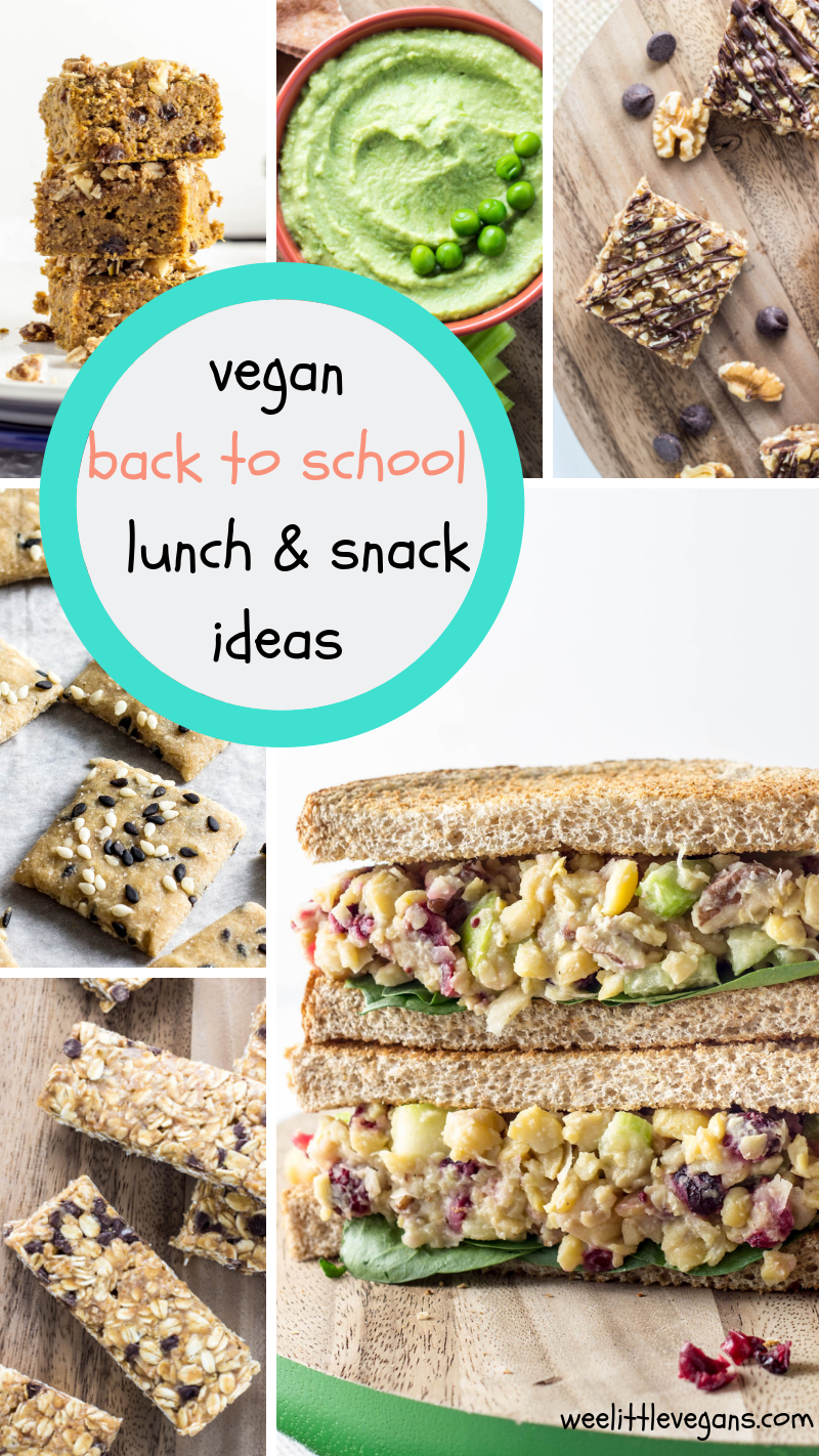 back to school lunch and snack ideas -wee little vegans