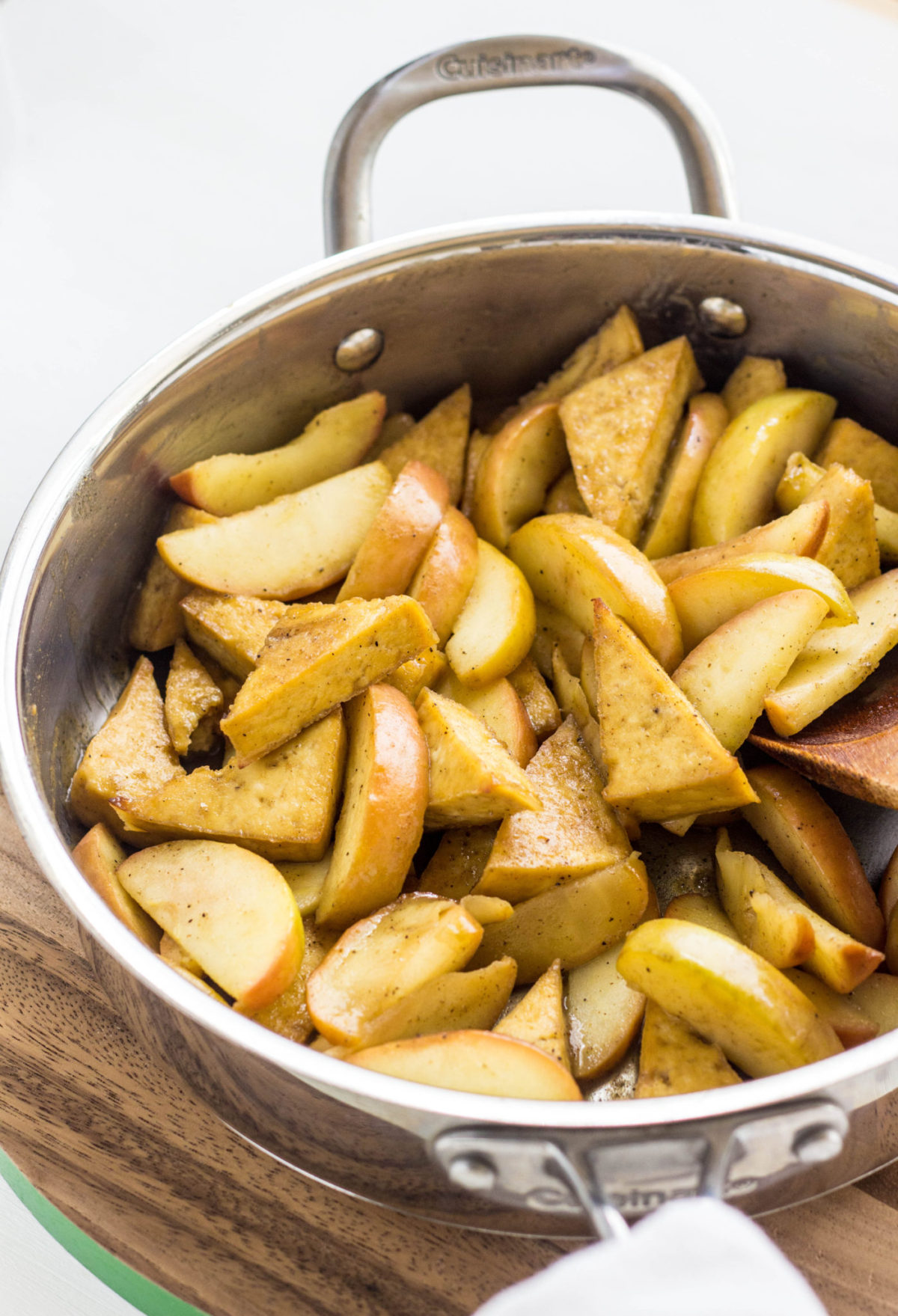 Apple Cider Tofu in a skillet 