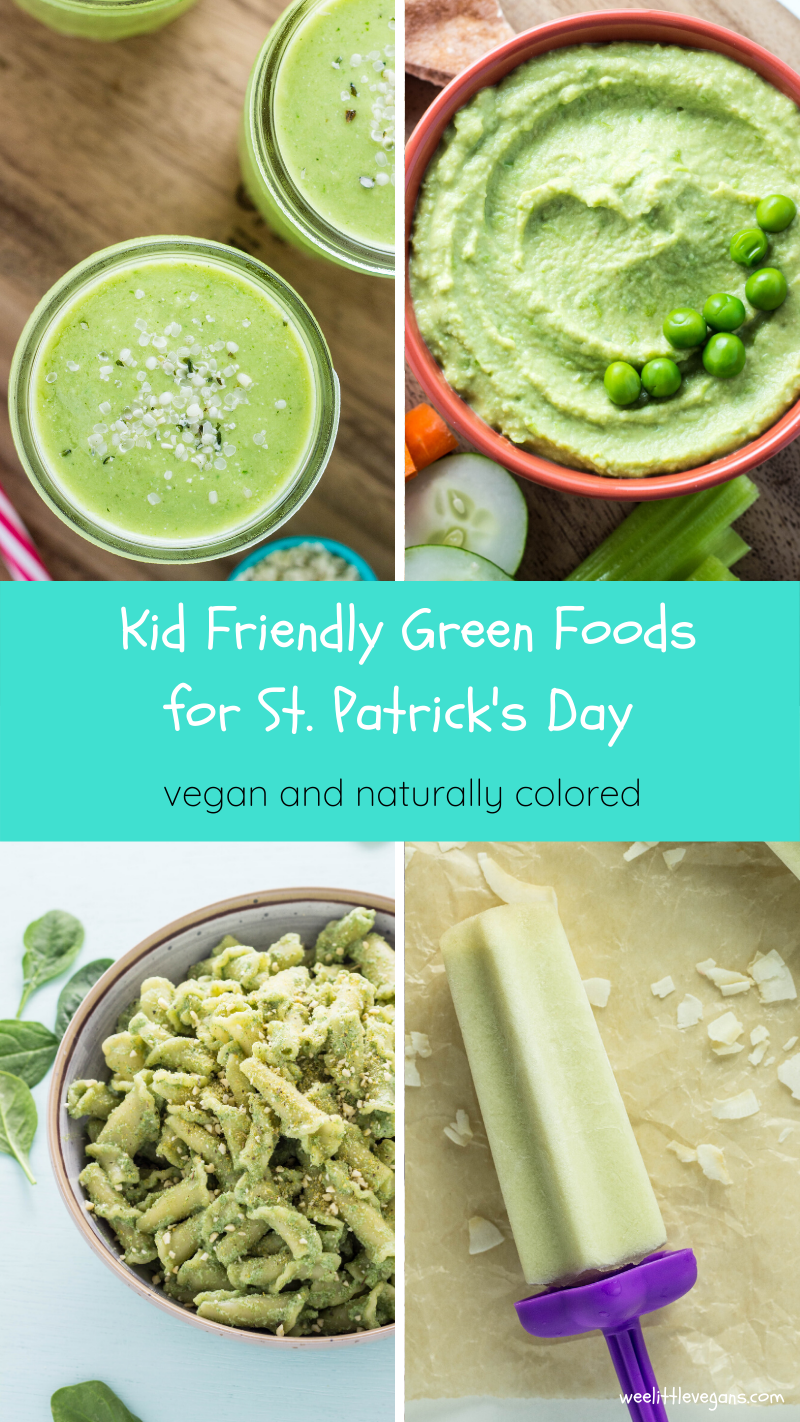 Kid Friendly Green Foods for St. Patrick's Day collage