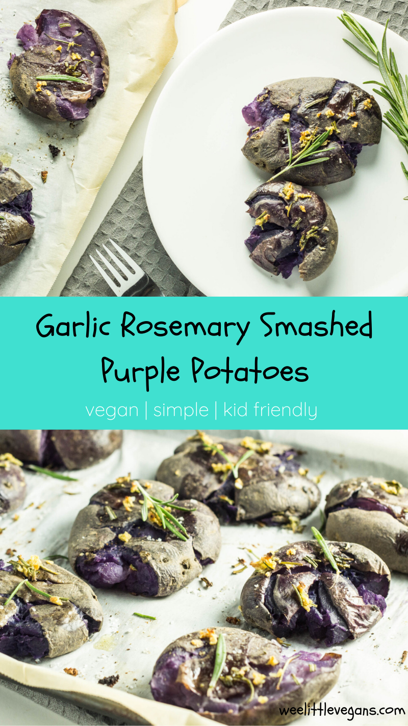 Smashed Purple Potatoes • Green Evi