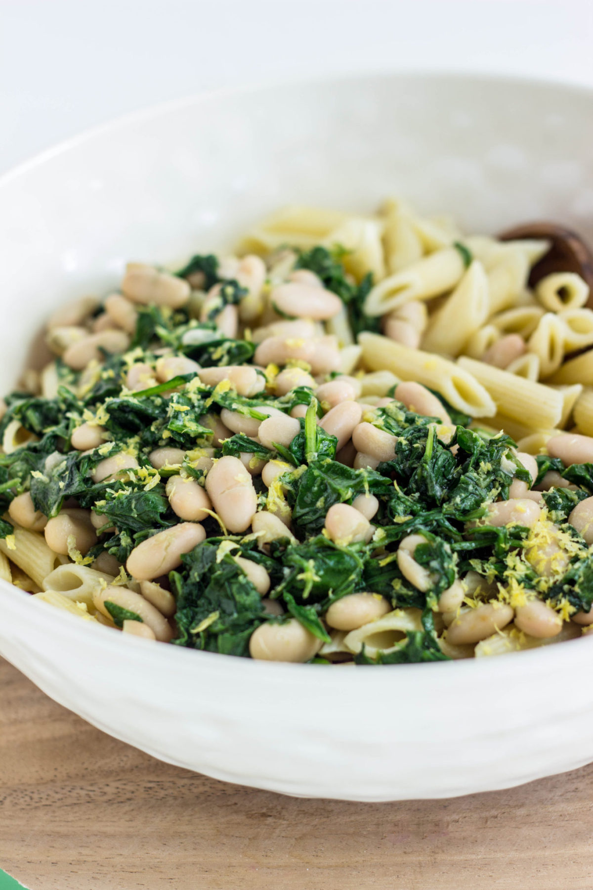 Close up image of pasta ready to be served. 