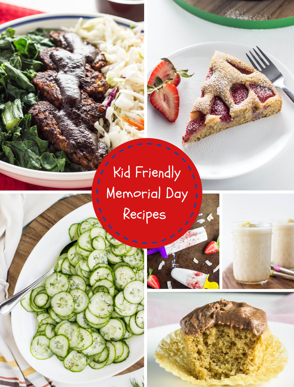 Kid Friendly Memorial Day recipes collage