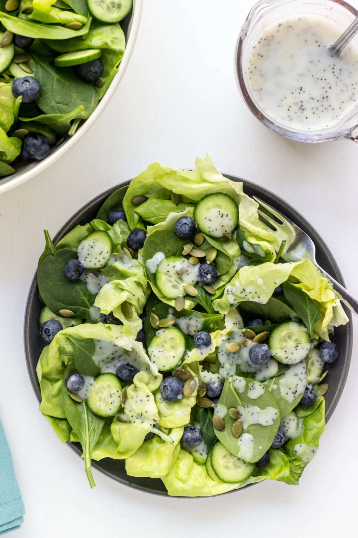 Blueberry Lemon Poppy Seed Salad Top View