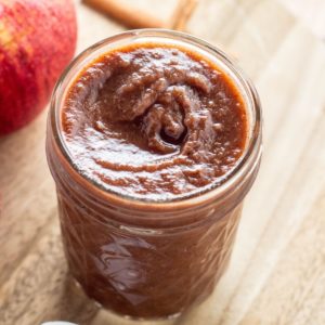 Slow Cooker Apple Butter Small Jar Feature Image
