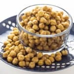 Bowl of Cheezy Herb Roasted Chickpeas.
