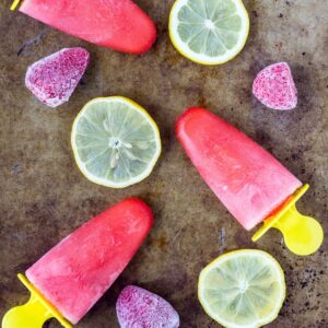 Strawberry Lemonade Popsicles Feature Image