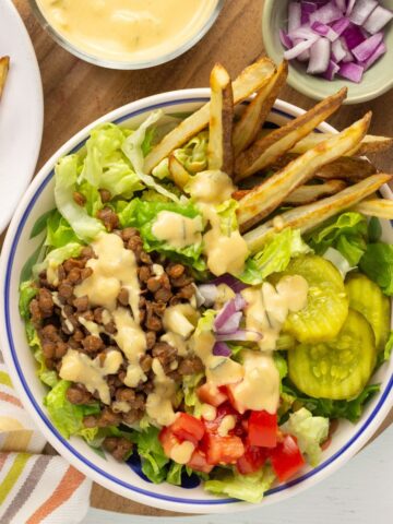 Vegan Burger Bowl Feature Image