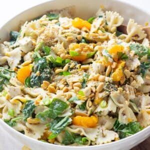 Close up of Sesame Tofu Pasta Salad Feature Image