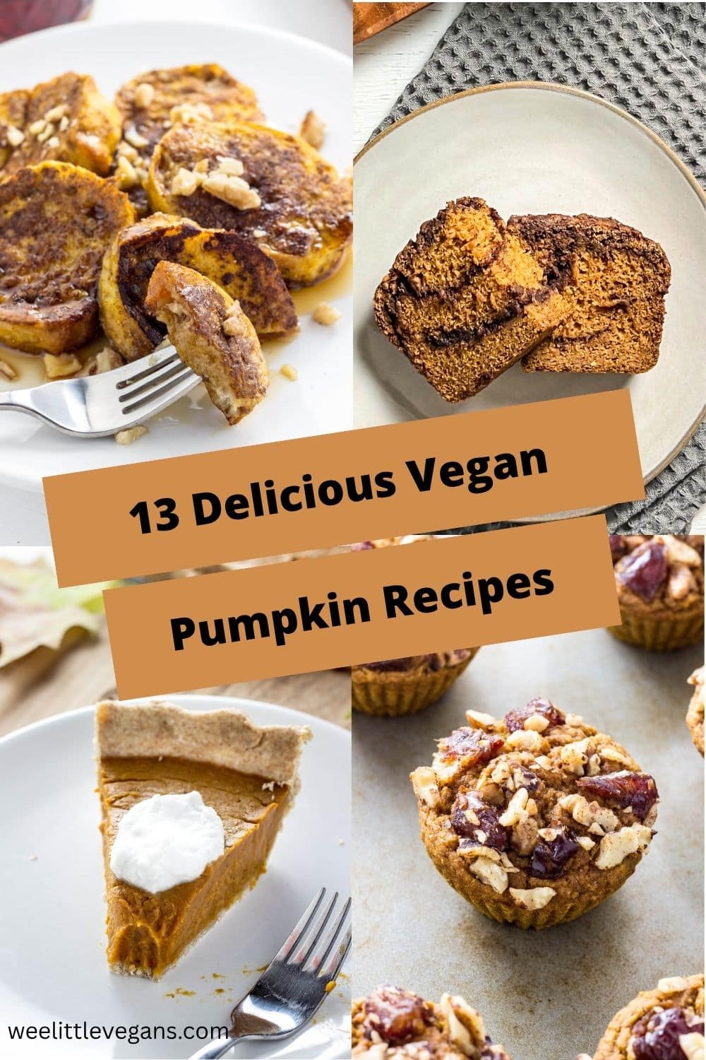 13 Delicious Vegan Pumpkin Recipes Pinterest Graphic