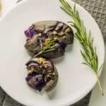 Garlic Rosemary Smashed Purple Potatoes Feature Image
