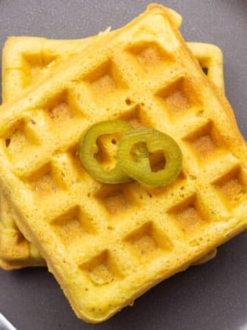 Vegan Cornbread Waffles Feature Image