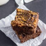 Healthy Peanut Butter Swirl Brownies Feature Image
