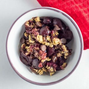 Vegan Chocolate Cherry Crisp Feature Image