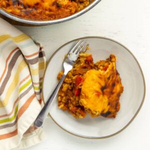 Vegan Stuffed Pepper Casserole Feature Image