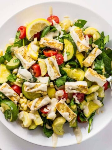 Grilled Tofu Summer Veggie Salad Feature Image