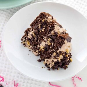 Vegan Chocolate Brownie Cake Feature Image