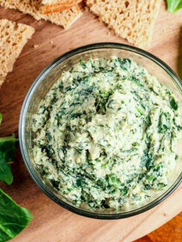 Vegan Spinach White Bean Dip Feature Image
