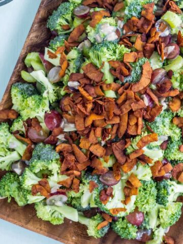 Vegan Broccoli Grape Salad Feature Image