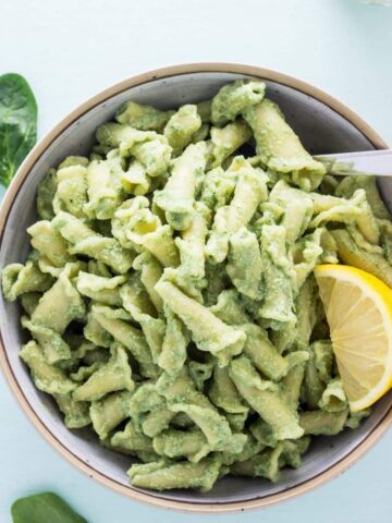 Creamy Cashew Spinach Pasta Feature Image