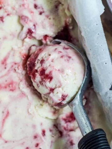 Strawberry Swirl Coconut Ice Cream Feature Image